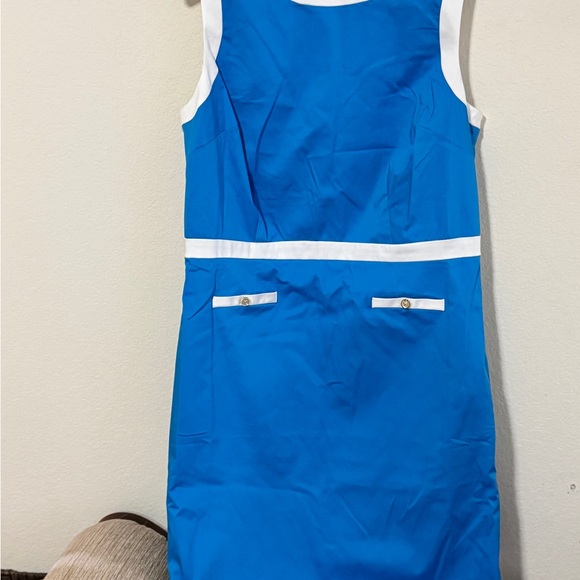 Charter Club Blue dress with White Trim- NWOT - Picture 6 of 7